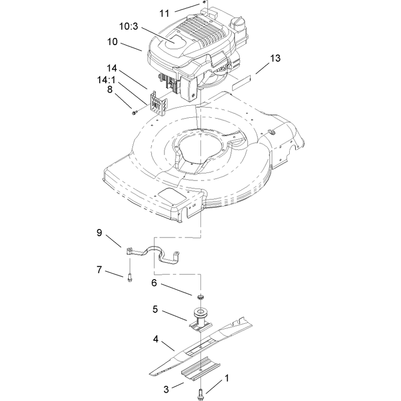 Engine and Blade Assembly