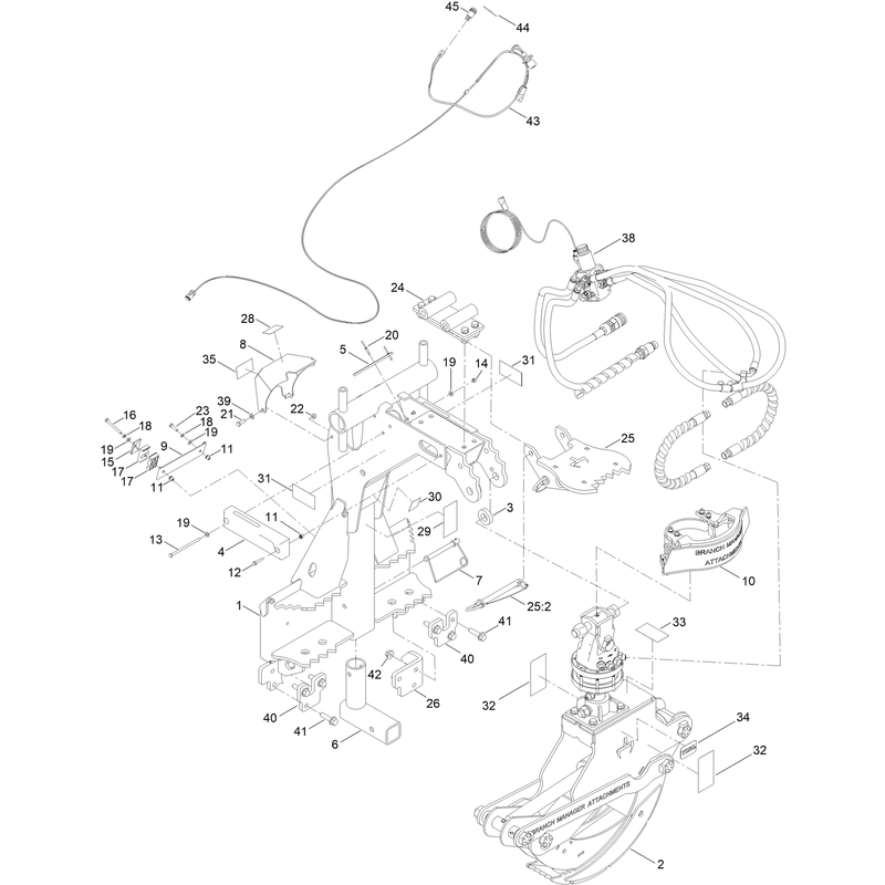 Power Rotating Log Grapple Assembly