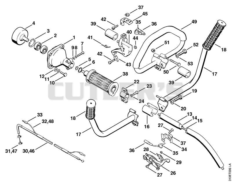 Clutch housing, Drive tube assembly