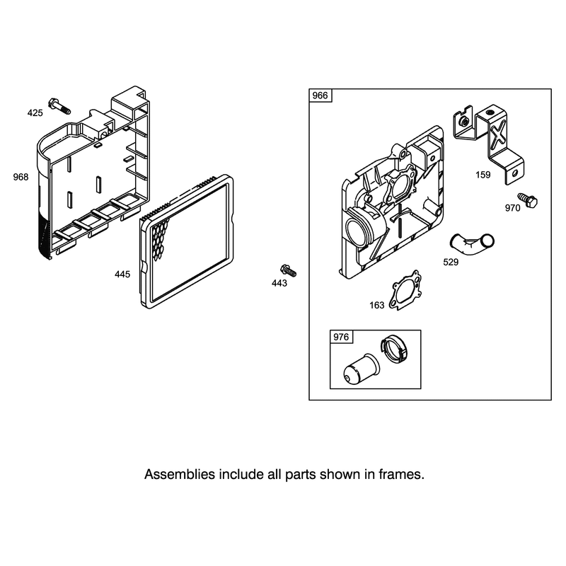 Air Cleaner Assembly Briggs and Stratton 12H802-1720-B1