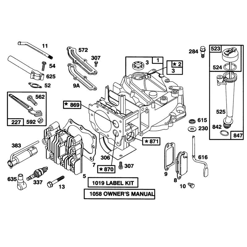 Engine Briggs and Stratton Model 128807-0658-01