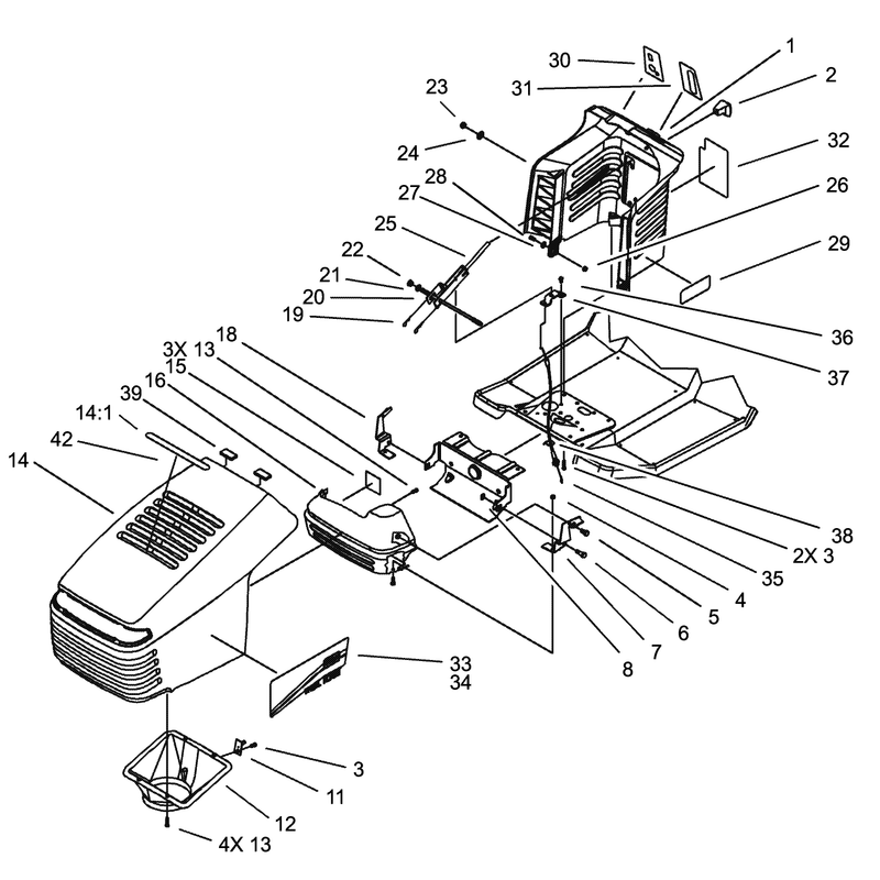 Hood and Tower Assembly