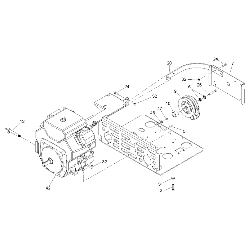 Engine and Clutch Assembly