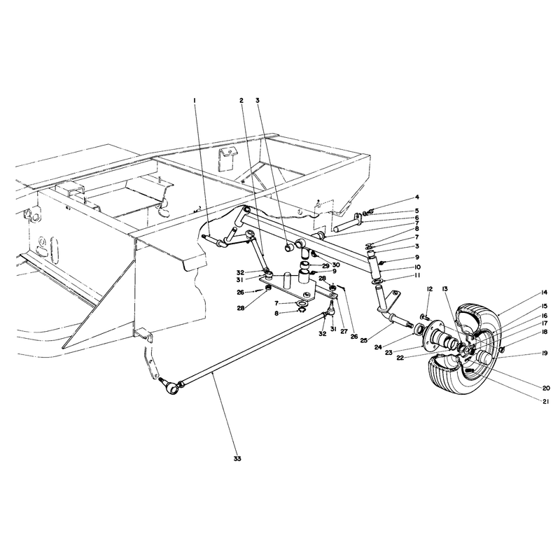 Rear Axle and Wheel Assembly