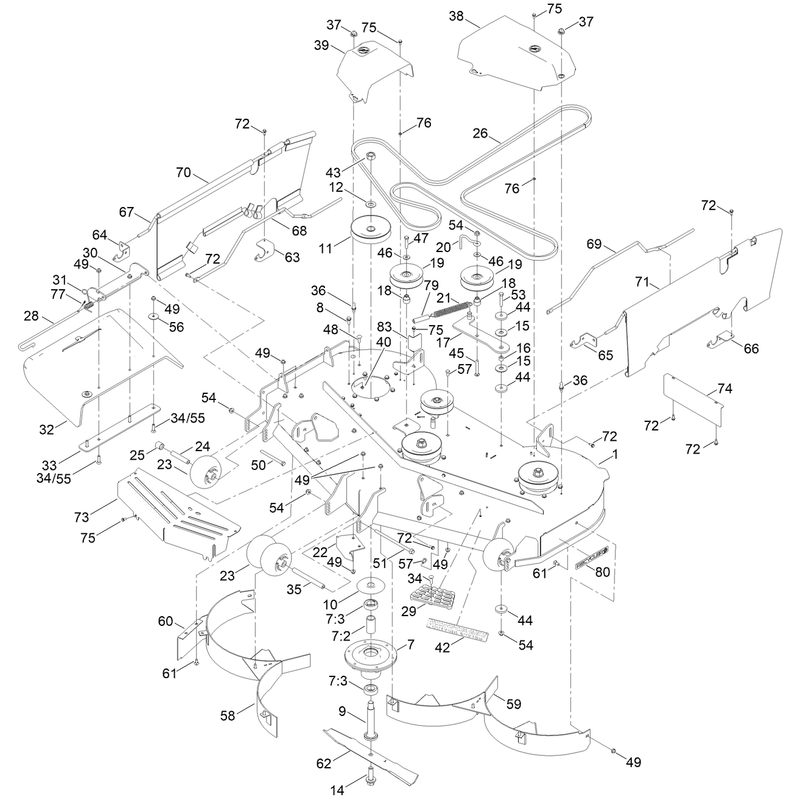 54 Inch Deck Assembly