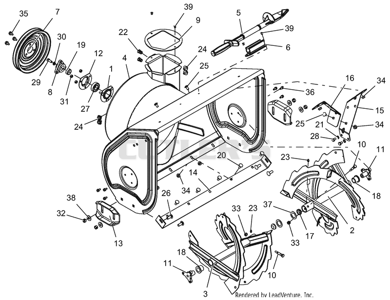 Auger And Housing - 28"