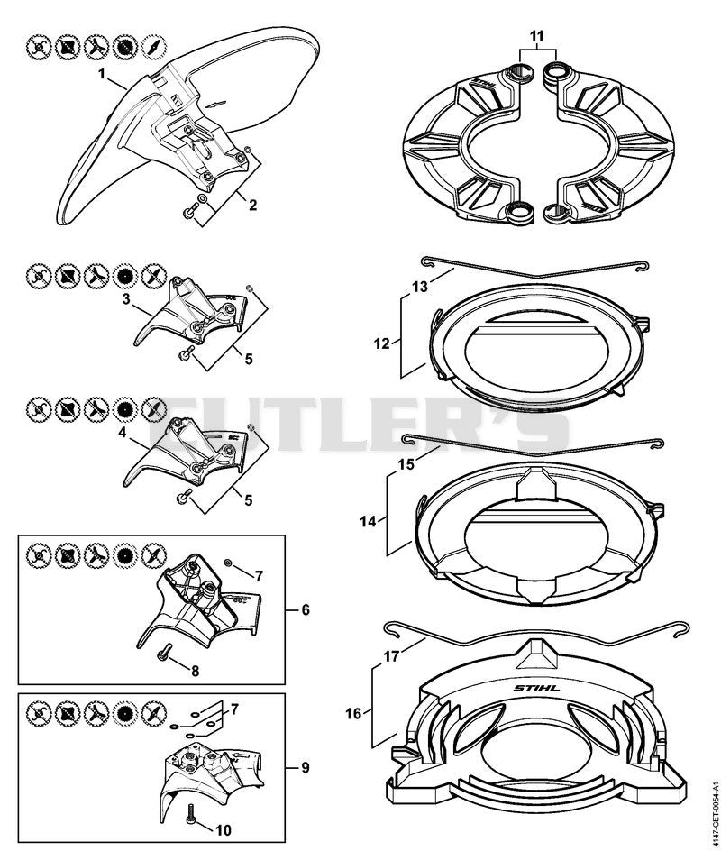 Shredder deflector, Limit stop