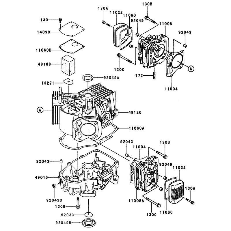 Cylindercrankcase Assembly Kawasaki Fh500v-As08