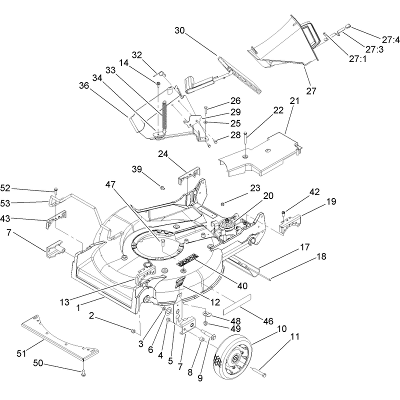 Housing Chute and Wheel Assembly