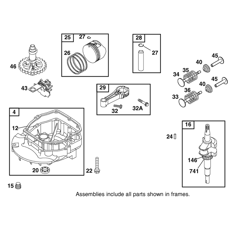 Crankshaft Assembly Briggs and Stratton Model 12h802-1776-B1