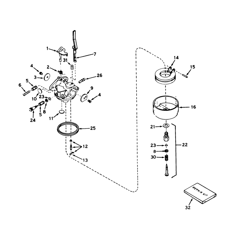 Carburetor No. 631920 (7 H.p. Snowthrower Model No. 38050)