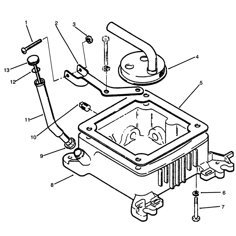 Oil Fill Tube Bracket and Base