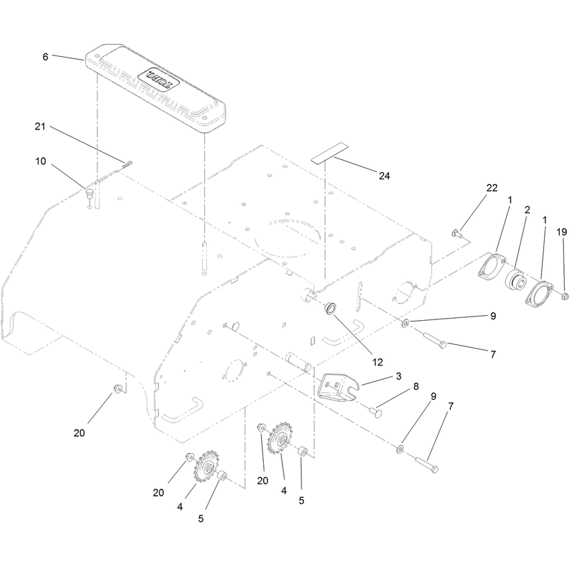 Idler Sprocket and Weight Assembly