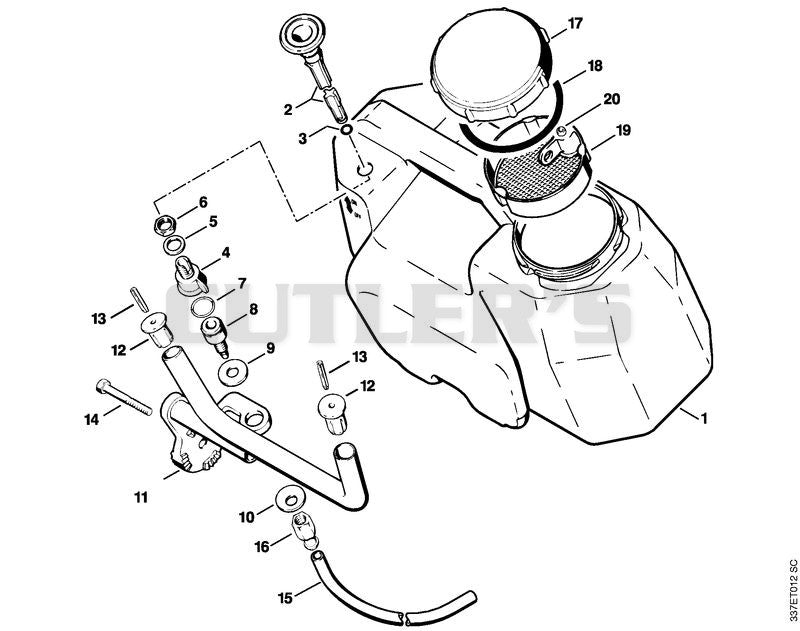 Water tank, Cutquik cart