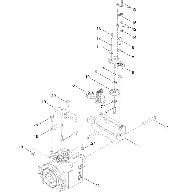 Piston Pump and Bracket Assembly