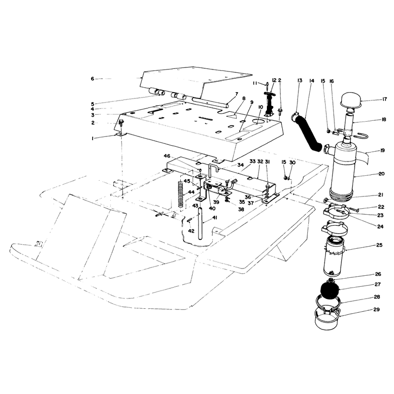 Seat Mount & Air Cleaner Assembly
