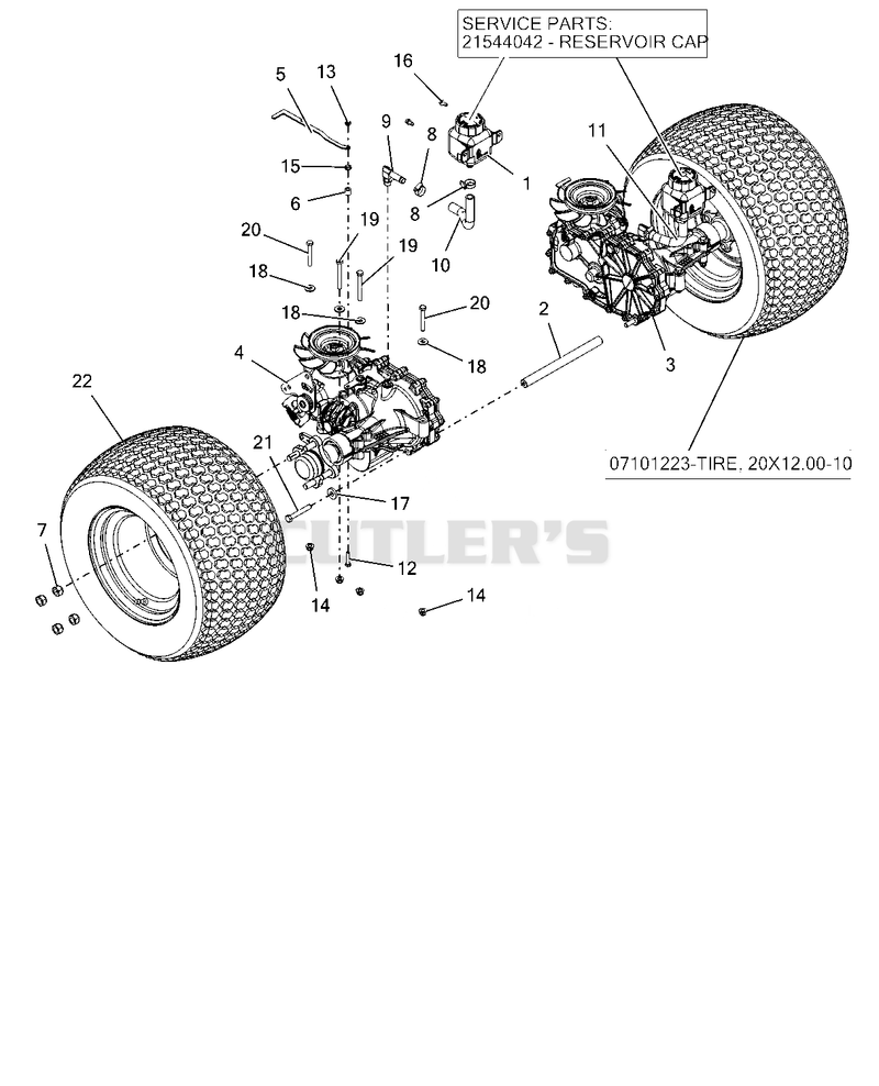 Rear Tires And Transaxles - 60"