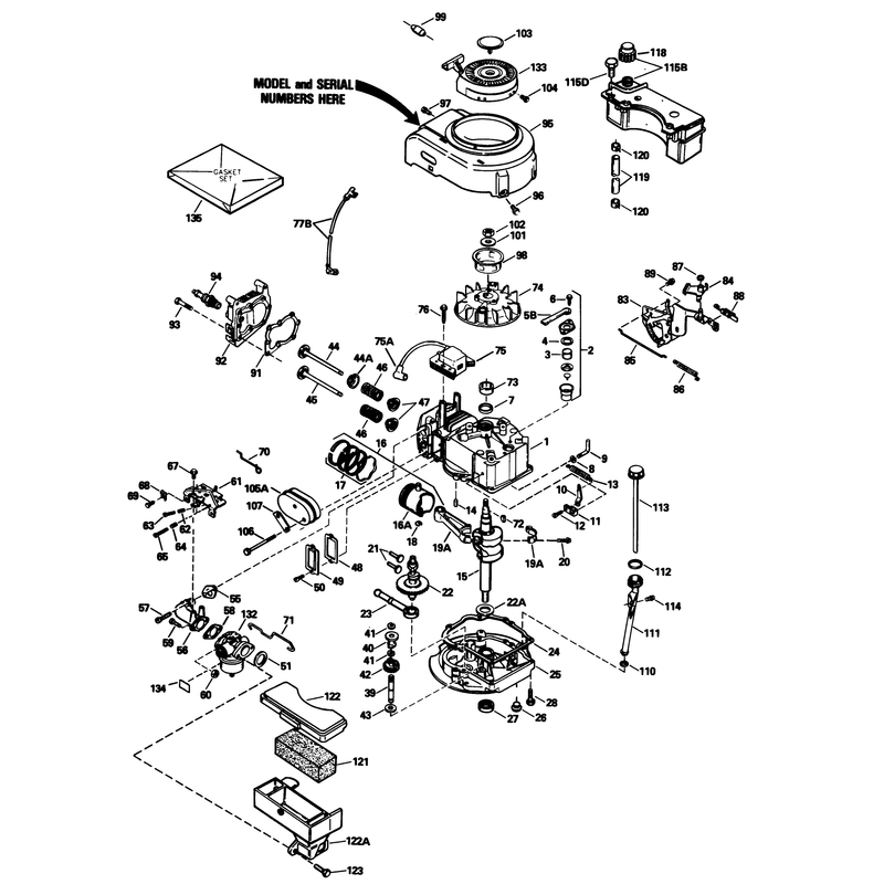 Engine Model No Tvs105-53112f