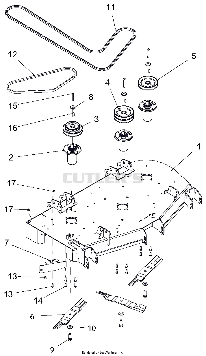 Decks, Belts, Baffles, Blades And Spindles - 48 Inch Deck