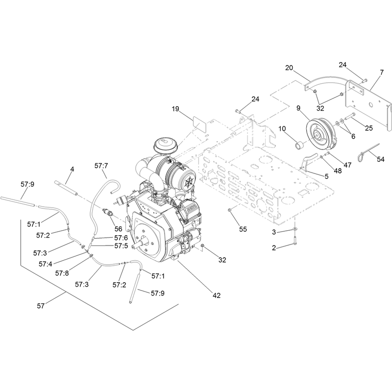 Engine and Clutch Assembly