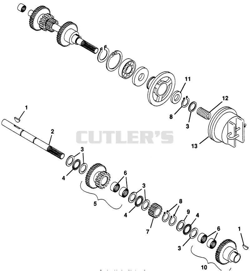 NUMBER TWO SHAFT - REVERSE CLUTCH