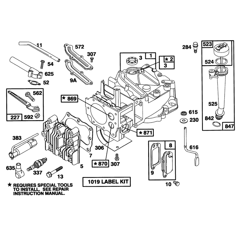 Engine Briggs and Stratton Model 124707-3185-01