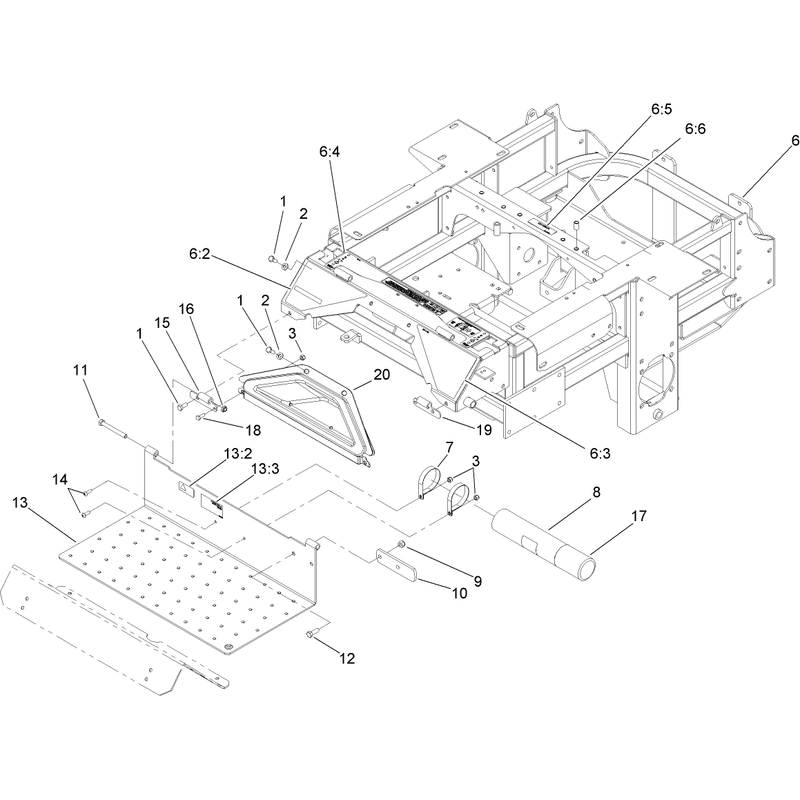 Traction Frame and Floor Pan Assembly
