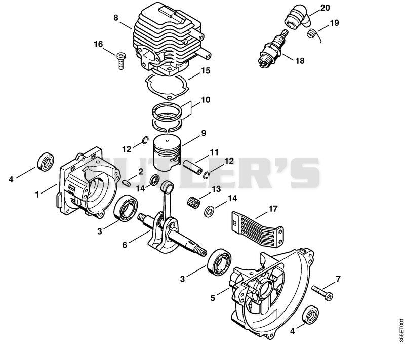 Crankcase, Cylinder