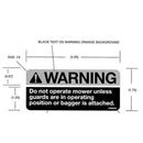 Ariens 07893700 Decal-warning (white background)