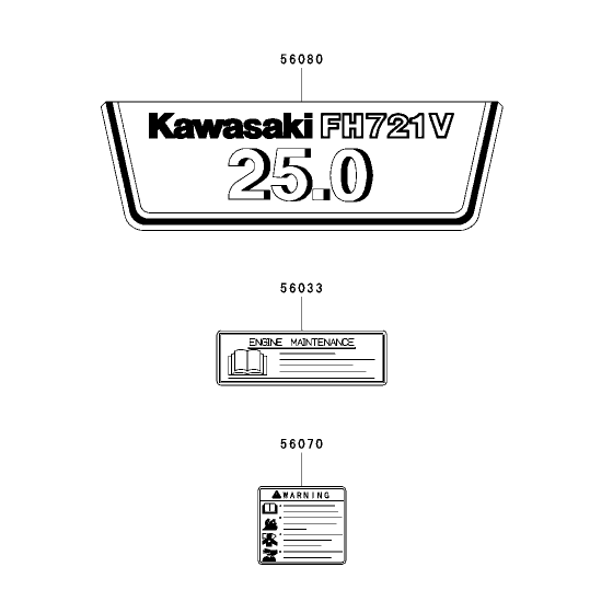 Label Assembly Kawasaki FH721D-AS05