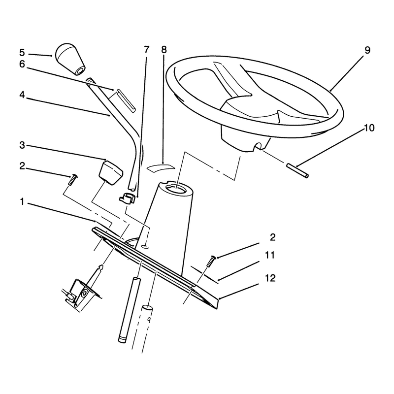 Steering Wheel and Console Assembly