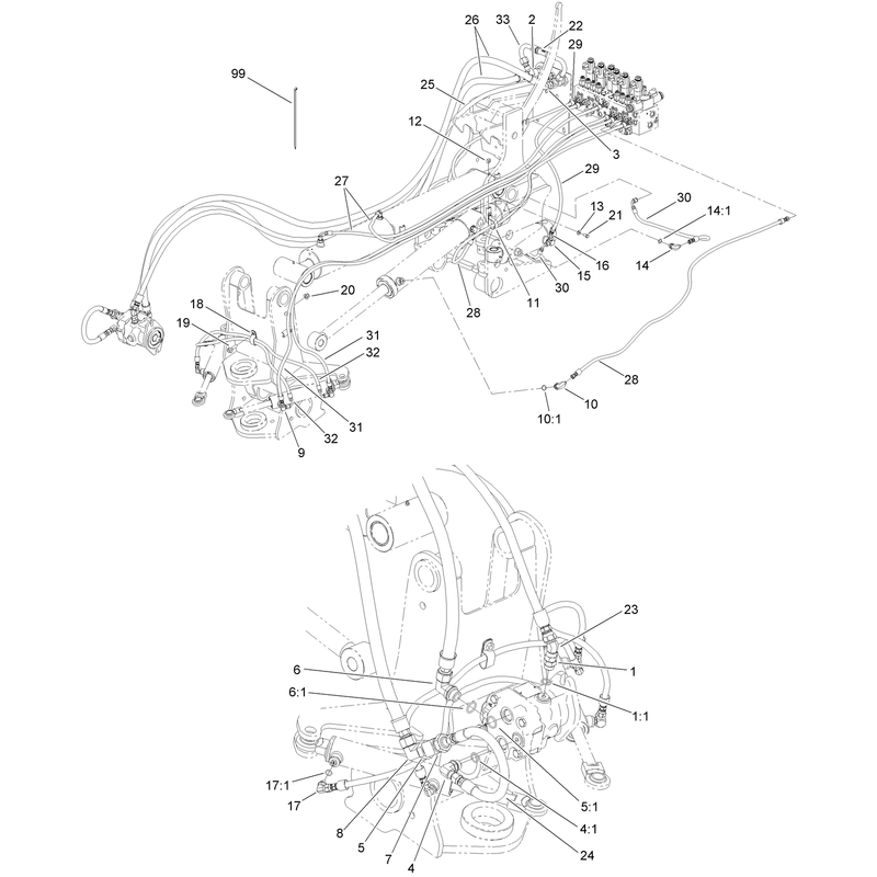 Hydraulic Plumbing Assembly