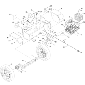 Engine and Axle Assembly