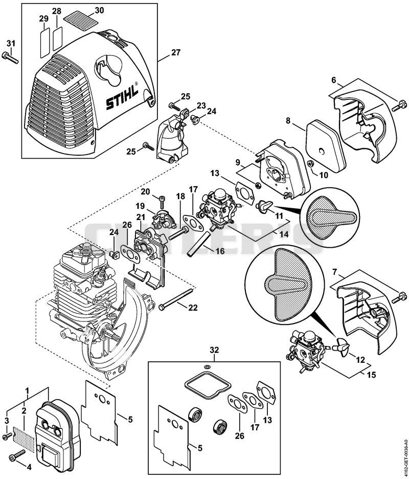 Muffler, Air filter