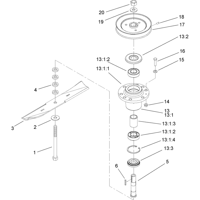 Spindle and Blade Assembly