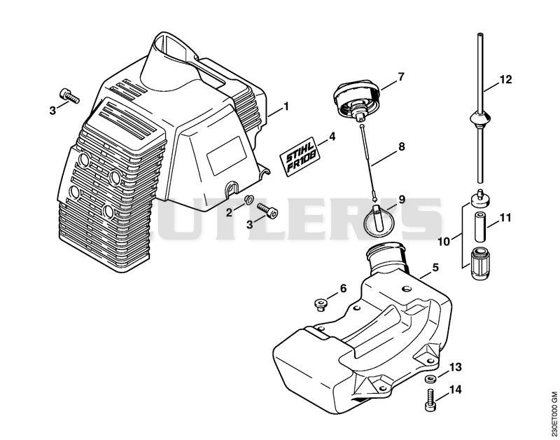 Cover, Fuel tank