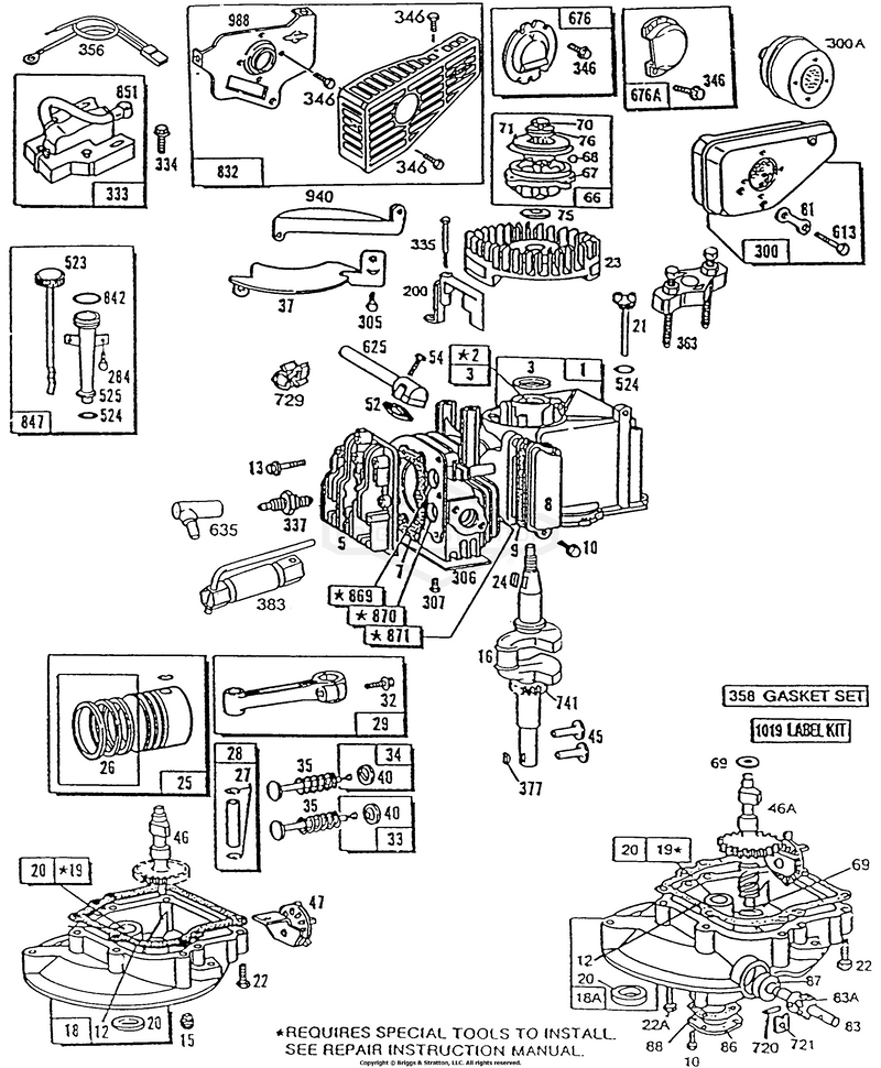 Cylinder,Sumps,Mufflers,Misc