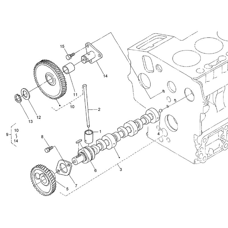 Camshaft and Idle Gear Shaft Assembly