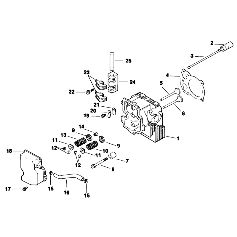 Cylinder Headvalve Breather Engine Kohler Model Cv125t Spec No 1254