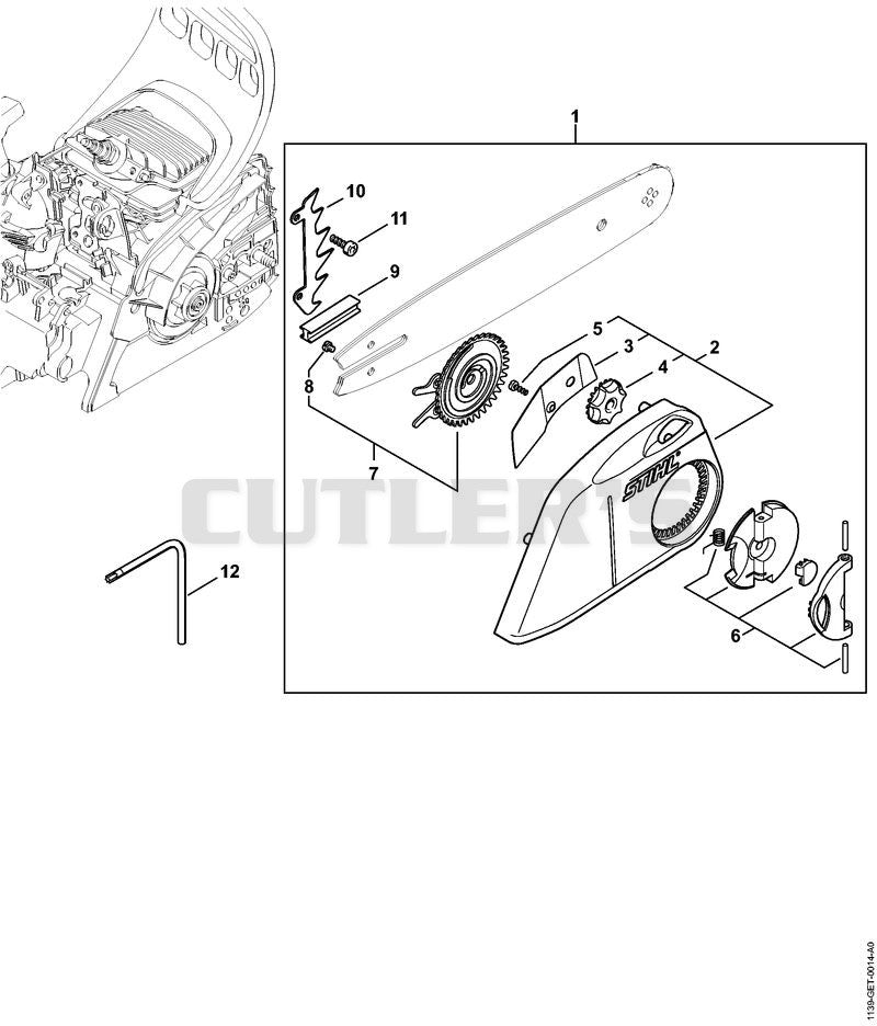 Quick chain tensioner MS 211 C-BE; MS 211 C-BE Z