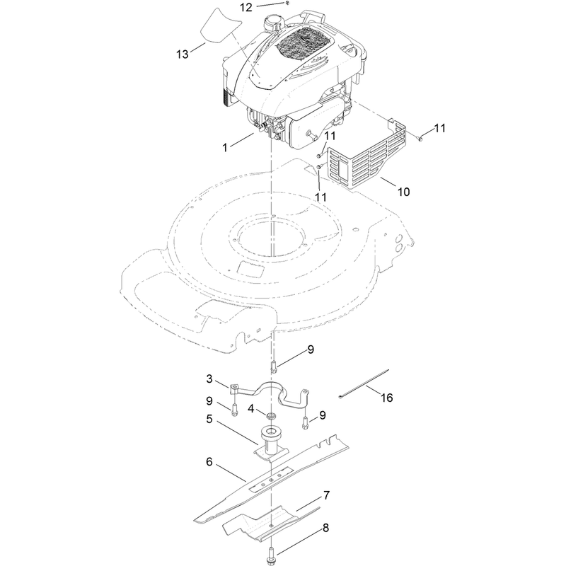 Engine and Blade Assembly