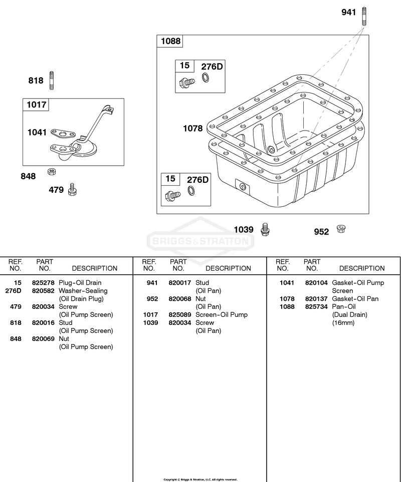 Oil Pan, Oil Strainer