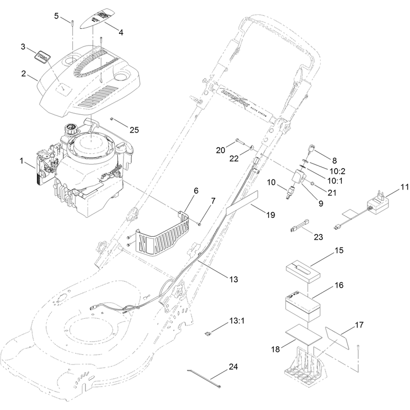Engine and Electrial Assembly