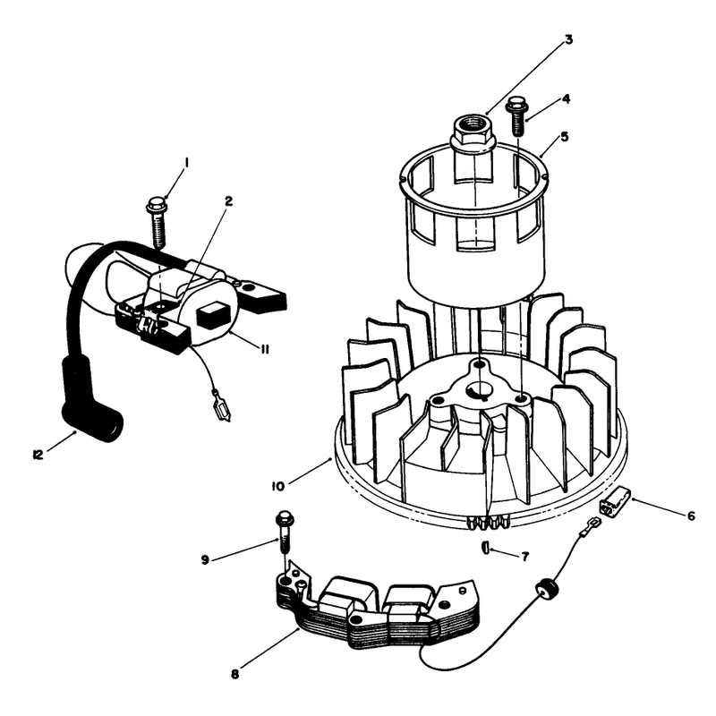 Magneto and Flywheel Assembly Model No Vmh7