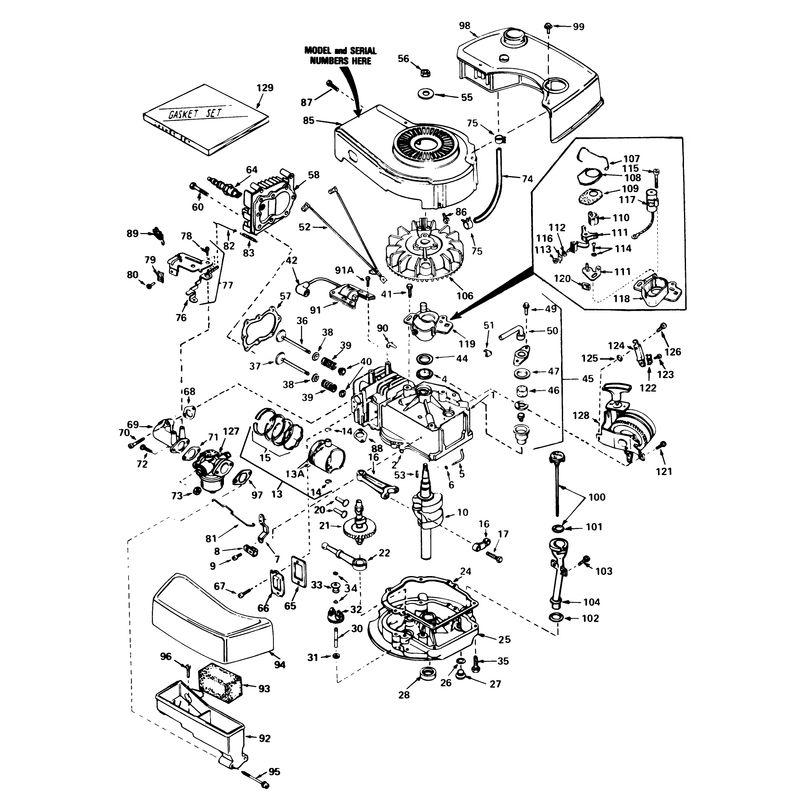 Engine Tecumseh Model No Tnt 100-10063d