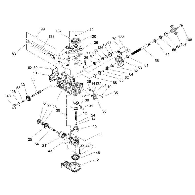 LH Hydro Transaxle Assembly No. 107-1709