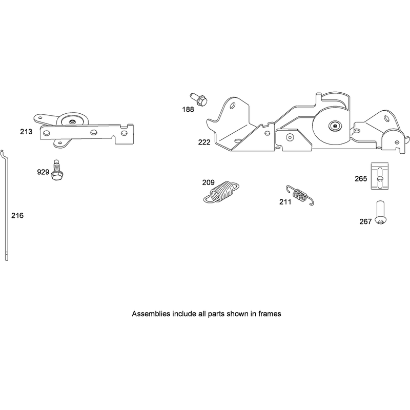 Governor Control Assembly Briggs and Stratton 407777-0550-E1
