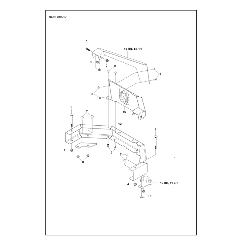 FRAME - REAR GUARDS