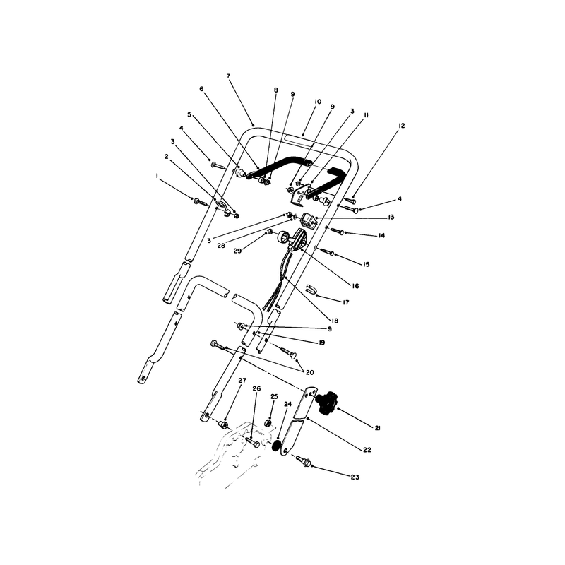 Handle and Throttle Control Assembly