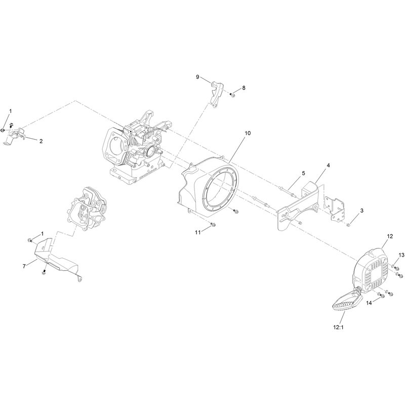 Blower Housing and Shrouds Assembly